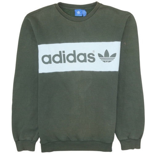 Mens UK Size M adidas Green Pullover Sweatshirt