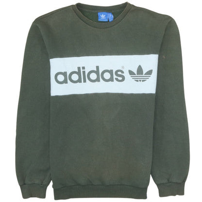 Mens UK Size M adidas Green Pullover Sweatshirt