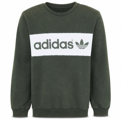Mens UK Size M adidas Green Pullover Sweatshirt