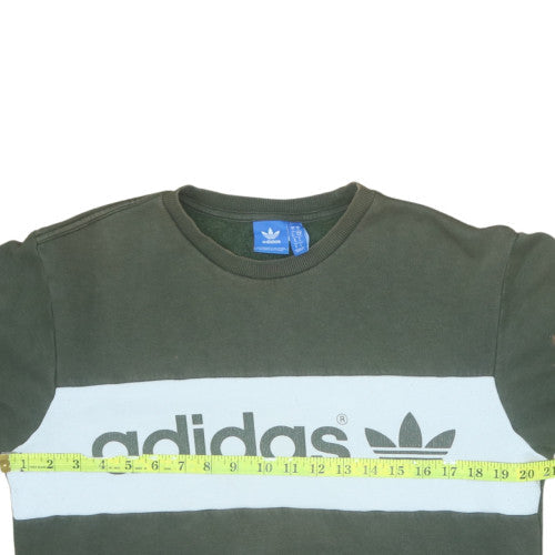 Mens UK Size M adidas Green Pullover Sweatshirt