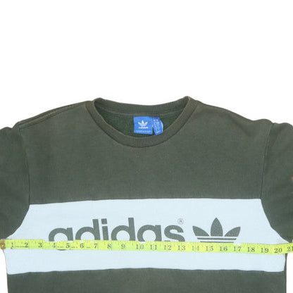 Mens UK Size M adidas Green Pullover Sweatshirt