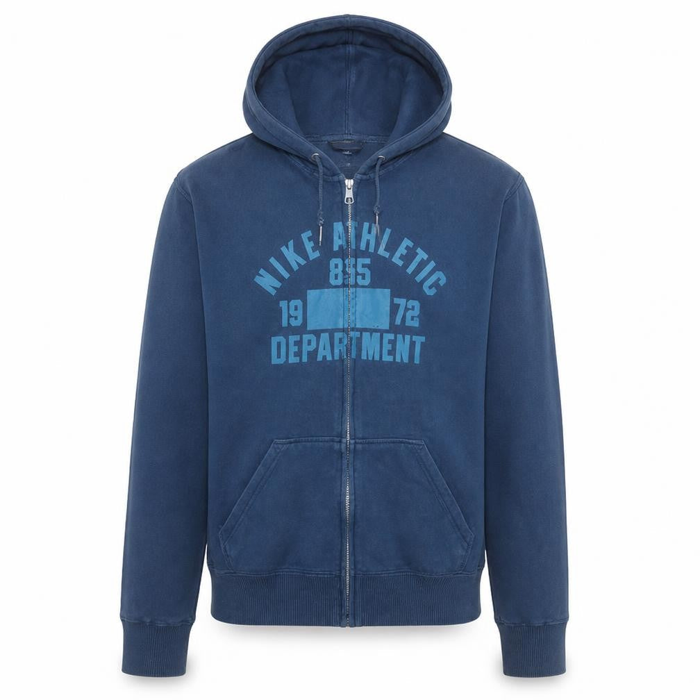 Mens UK Size L Nike Blue Full Zip Hoodie