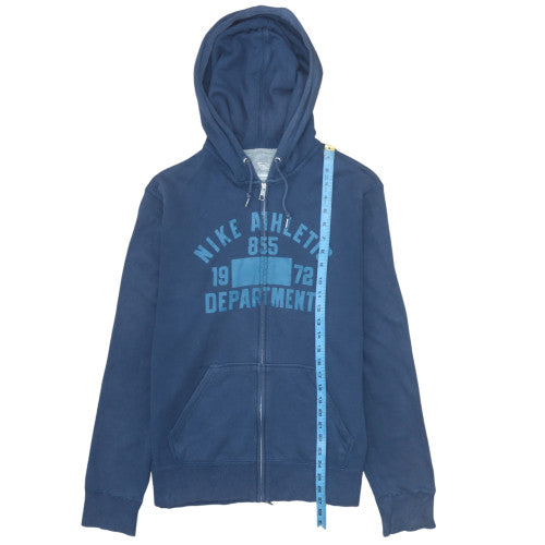 Mens UK Size L Nike Blue Full Zip Hoodie