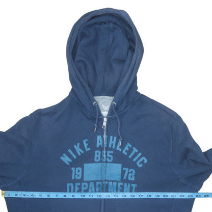 Mens UK Size L Nike Blue Full Zip Hoodie