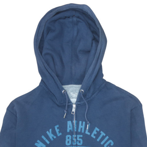 Mens UK Size L Nike Blue Full Zip Hoodie