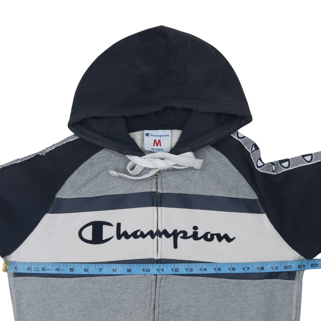 Mens UK Size M Champion Grey Full Zip Hoodie