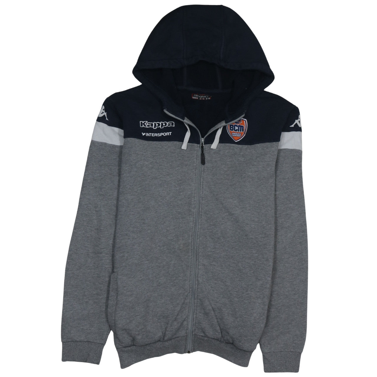 Mens UK Size XL Kappa Grey Full Zip Hoodie