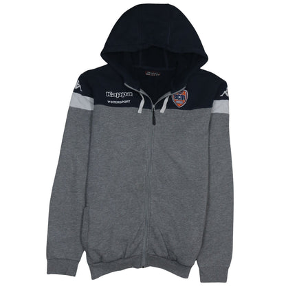 Mens UK Size XL Kappa Grey Full Zip Hoodie