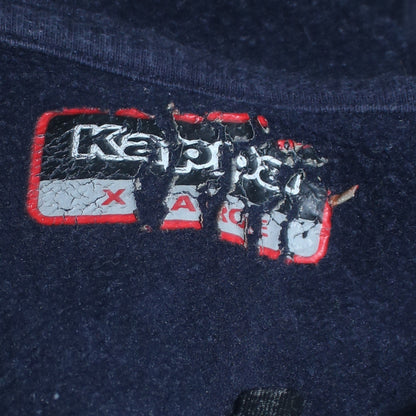 Mens UK Size XL Kappa Grey Full Zip Hoodie