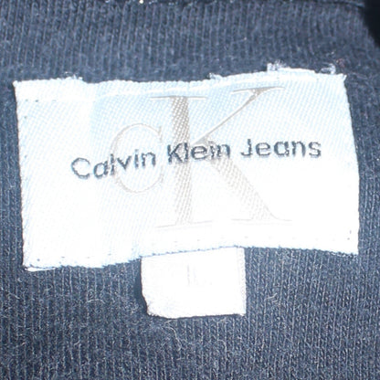 Mens UK Size L Calvin Klein Jeans Black Henley Sweatshirt