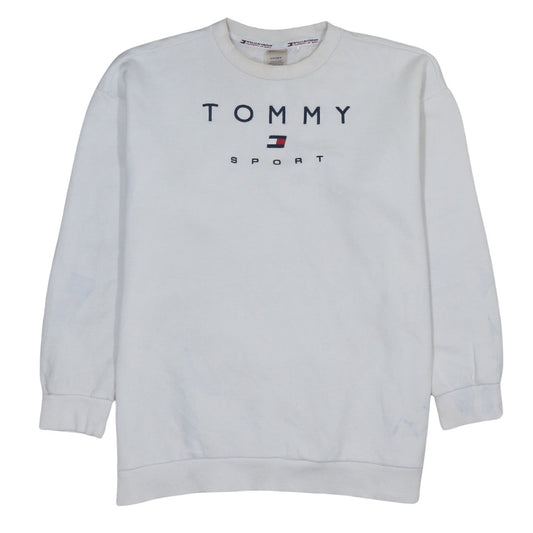 Mens UK Size S Tommy Sport White Pullover Sweatshirt