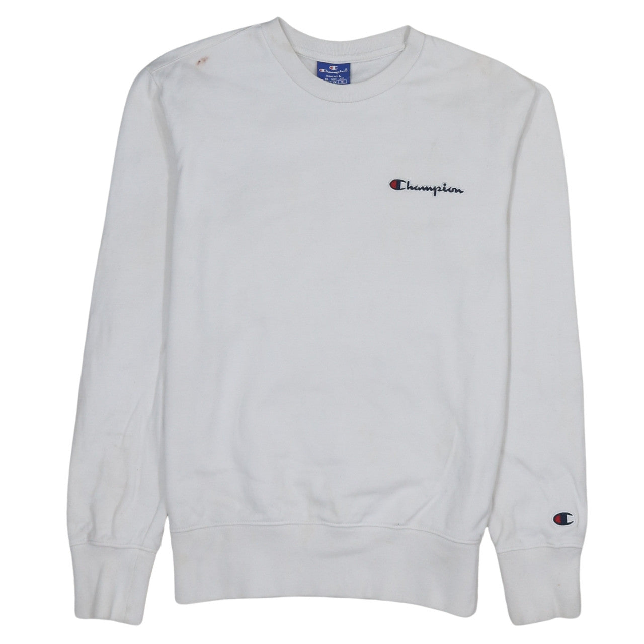 Mens UK Size S Champion White Pullover Sweatshirt
