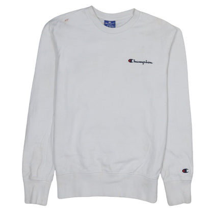 Mens UK Size S Champion White Pullover Sweatshirt