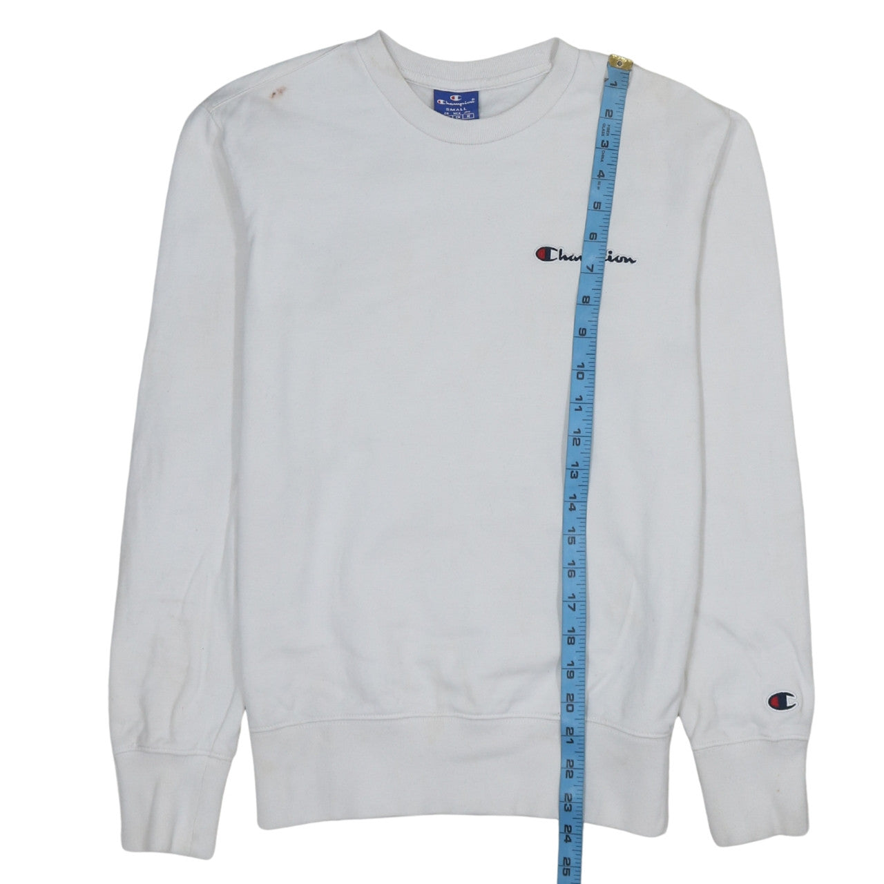 Mens UK Size S Champion White Pullover Sweatshirt