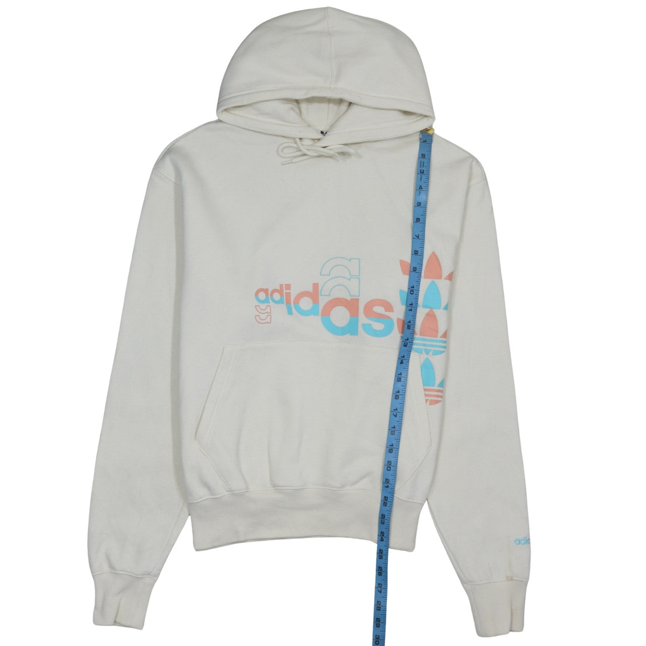 Mens UK Size M adidas Ivory Pullover Hoodie