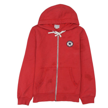 Mens UK Size M Converse Red Full Zip Hoodie