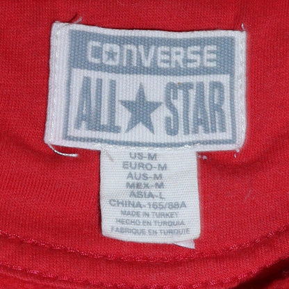 Mens UK Size M Converse Red Full Zip Hoodie