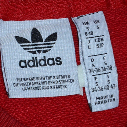 Womens UK Size S adidas Red Pullover Sweatshirt