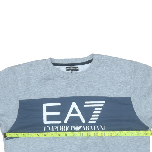 Mens UK Size M Emporio Armani Grey Pullover Sweatshirt
