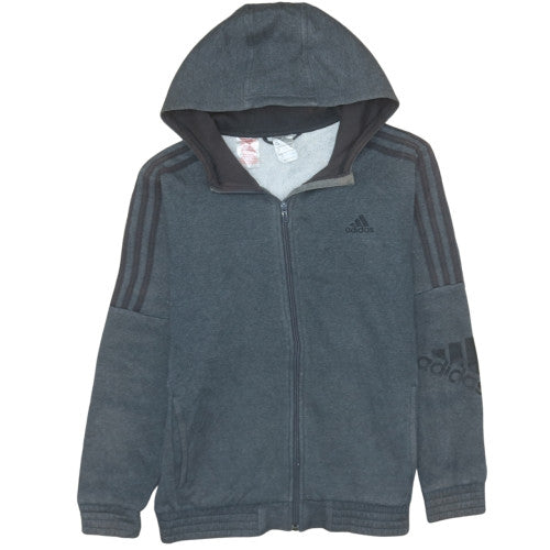 Teens UK Size 164 adidas Grey Full Zip Hoodie