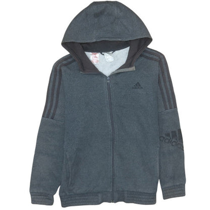 Teens UK Size 164 adidas Grey Full Zip Hoodie