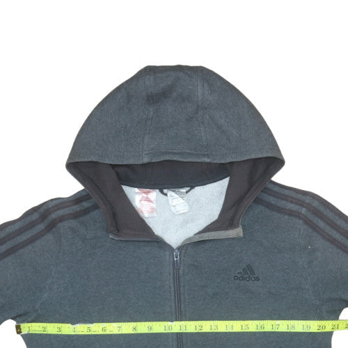 Teens UK Size 164 adidas Grey Full Zip Hoodie