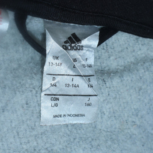 Teens UK Size 164 adidas Grey Full Zip Hoodie