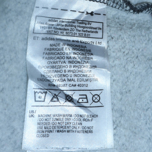 Teens UK Size 164 adidas Grey Full Zip Hoodie