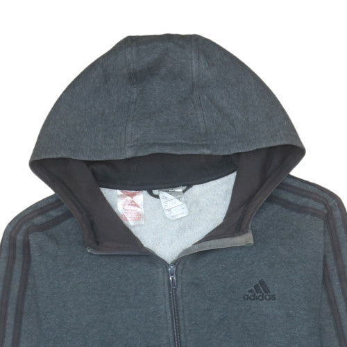 Teens UK Size 164 adidas Grey Full Zip Hoodie
