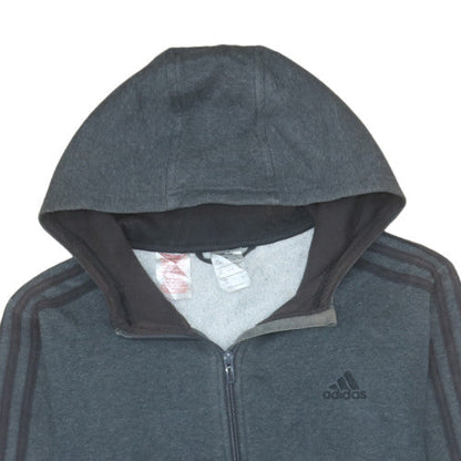 Teens UK Size 164 adidas Grey Full Zip Hoodie