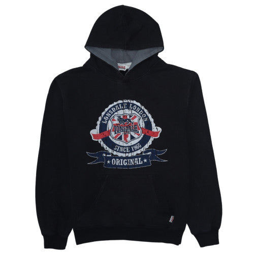 Mens UK Size XL Lonsdale Black Pullover Hoodie