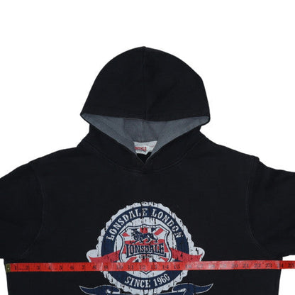 Mens UK Size XL Lonsdale Black Pullover Hoodie