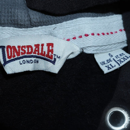 Mens UK Size XL Lonsdale Black Pullover Hoodie