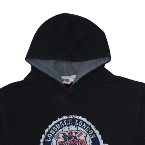 Mens UK Size XL Lonsdale Black Pullover Hoodie