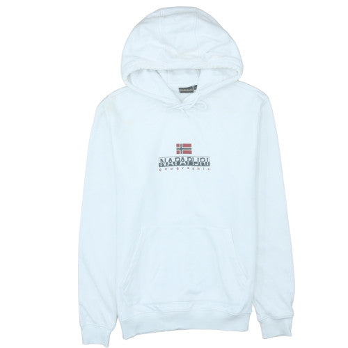 Mens UK Size XL Napapijri White Pullover Hoodie