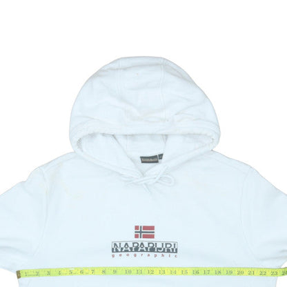 Mens UK Size XL Napapijri White Pullover Hoodie