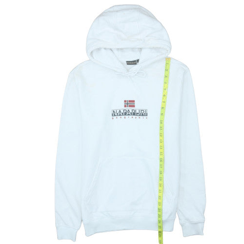 Mens UK Size XL Napapijri White Pullover Hoodie