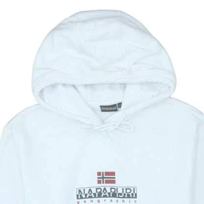 Mens UK Size XL Napapijri White Pullover Hoodie