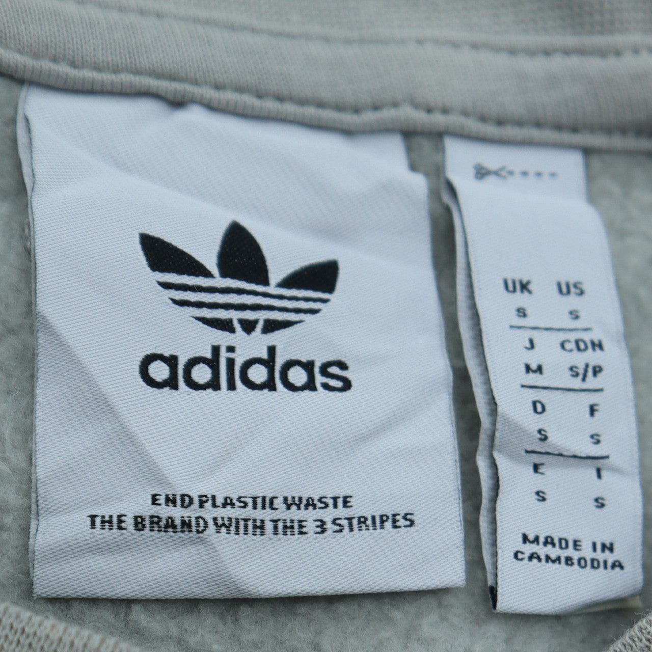 Mens UK Size S adidas Grey Pullover Sweatshirt