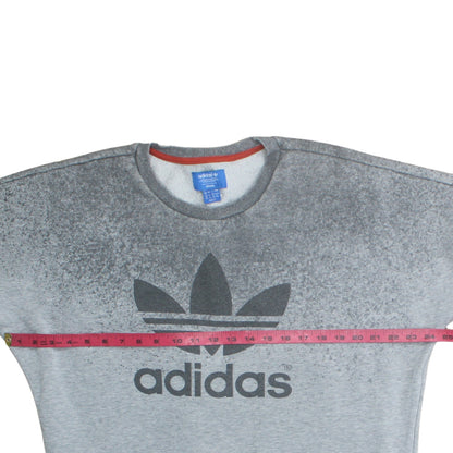 Unisex Adults UK Size L adidas Grey Pullover Sweatshirt