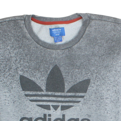 Unisex Adults UK Size L adidas Grey Pullover Sweatshirt