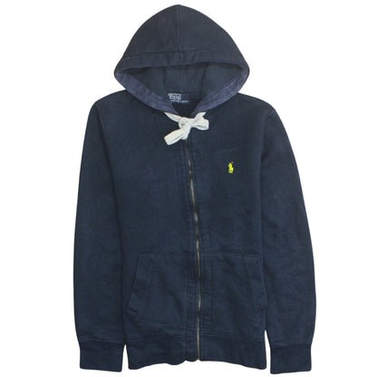 Mens UK Size M Polo by Ralph Lauren Blue Full Zip Hoodie