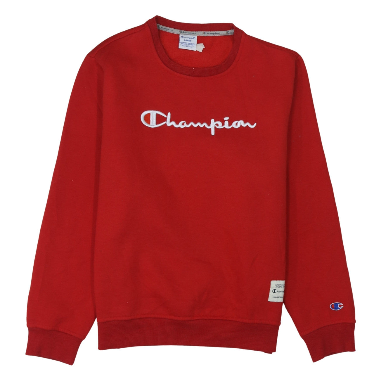 Mens UK Size L Champion Red Pullover Sweatshirt