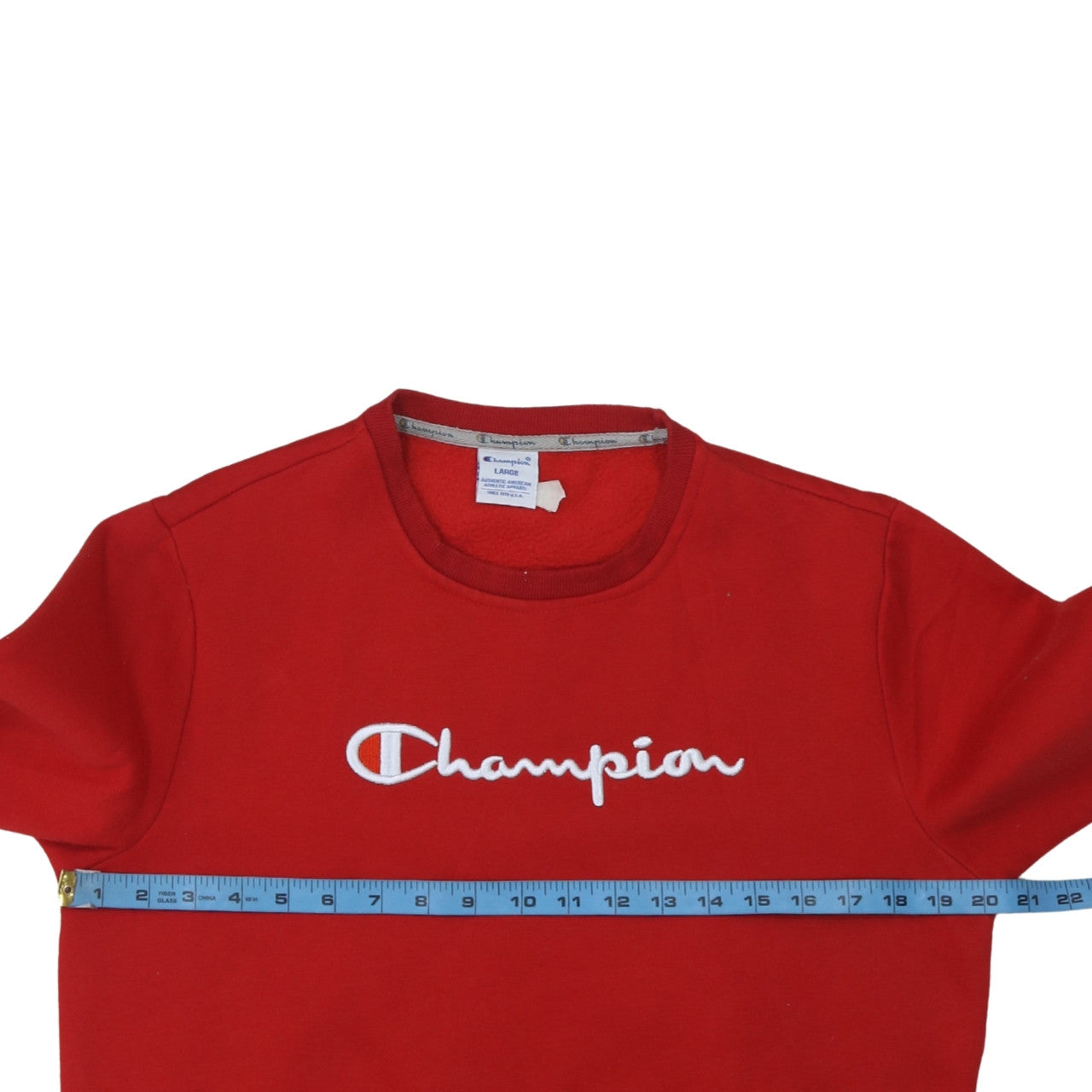 Mens UK Size L Champion Red Pullover Sweatshirt