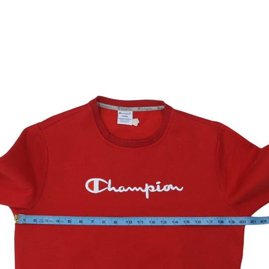 Mens UK Size L Champion Red Pullover Sweatshirt
