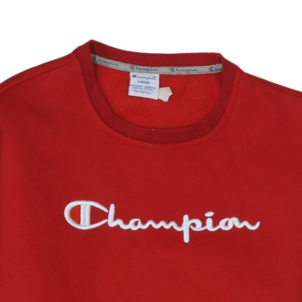 Mens UK Size L Champion Red Pullover Sweatshirt