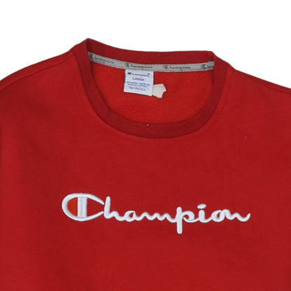 Mens UK Size L Champion Red Pullover Sweatshirt