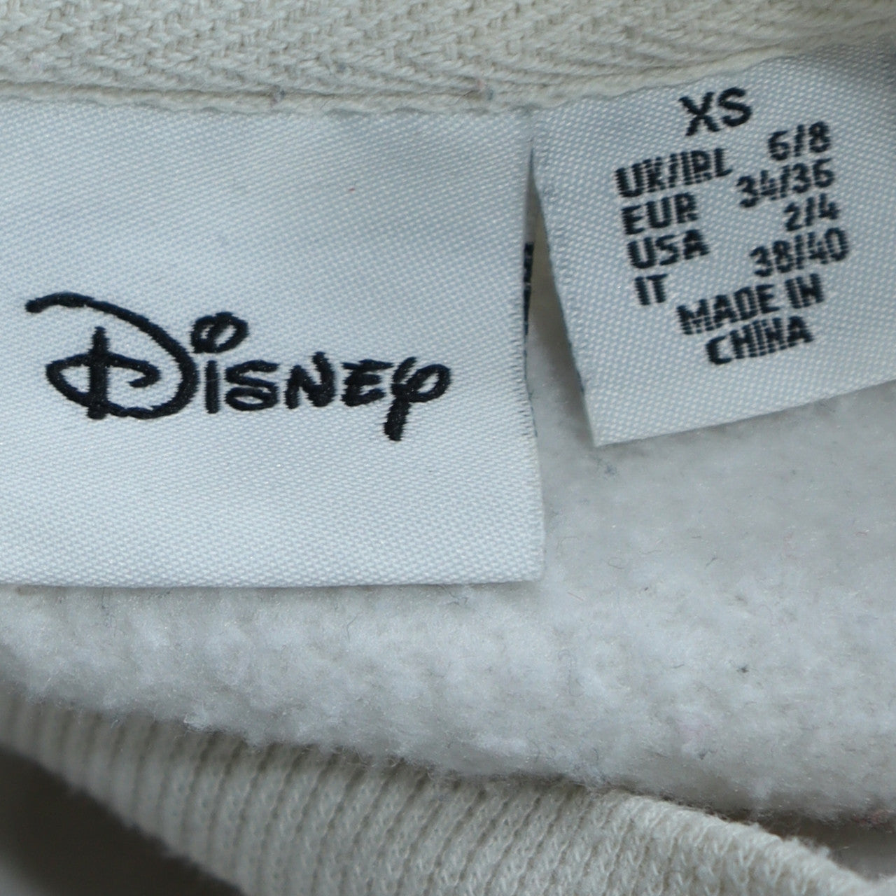 Womens UK Size XS Disney White Pullover Sweatshirt