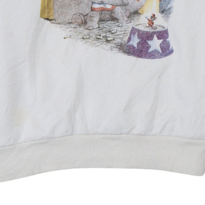 Womens UK Size XS Disney White Pullover Sweatshirt