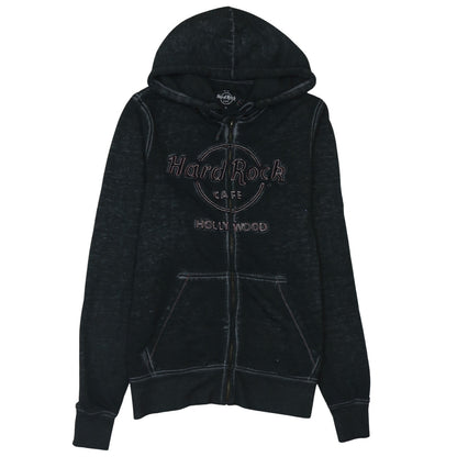 Mens UK Size S Hard Rock Cafe Black Full Zip Hoodie